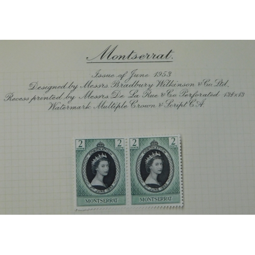 538 - British Commonwealth 1953 Coronation album with commemorative issues in m/m pairs