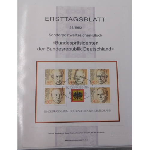 551 - Germany 1981-83 ring binder with (64) FDC Maxi Cards all with cachet cancels