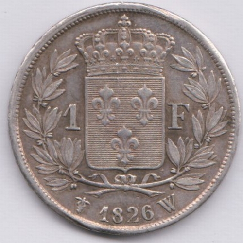 58 - France 1826W Franc, GVF, KM724.13