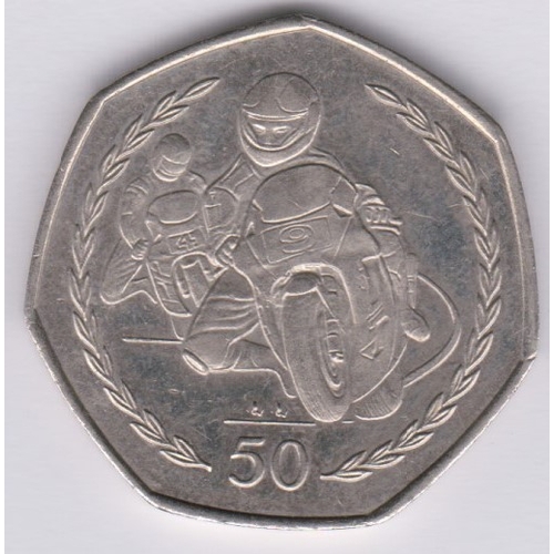 62 - Isle of Man 1997 50 Pence, 27.3mm, GEF+