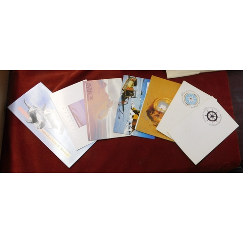 723 - Australian Antarctic Territory 1979-1988 x8 presentation packs, all different. Includes Ships, Scene... 