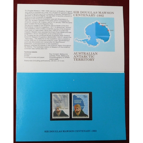 723 - Australian Antarctic Territory 1979-1988 x8 presentation packs, all different. Includes Ships, Scene... 