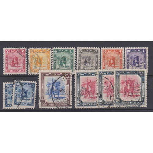 743 - British occupation of Italian Colonies Cyrenaica 1950 SG 137-142, 144-146 used part set. Cat value £... 