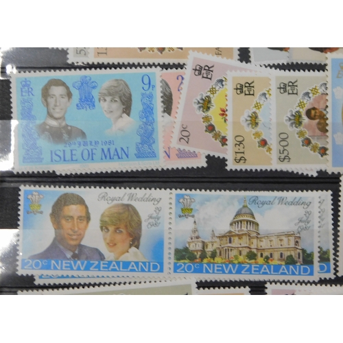 746 - British Commonwealth 1981 group 25 u/m Royal Wedding sets plus (7) u/m miniature sheets/souvenir she... 