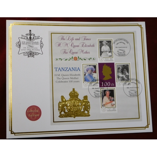 747 - Royalty/Commonwealth - A spectacular range of gold 5th Anniversary of  First Day Cover, 100 years of... 