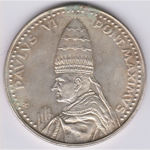 75 - Vatican - Pope Paul VI 1875 Silver Medallion, EF . Cm