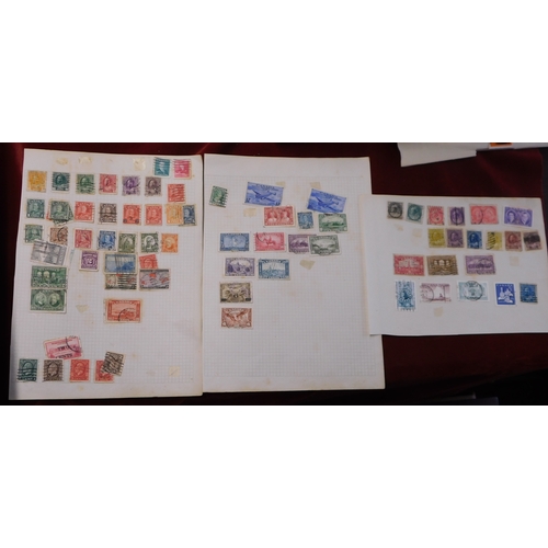 755 - Canada 1898-1955 70+ used stamps on 3 old time album pages