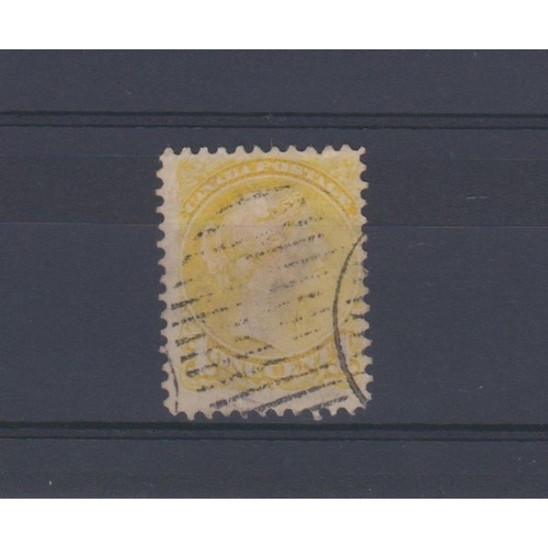 756 - Canada 1868/90 1c pale orange yellow SG 56b F.U