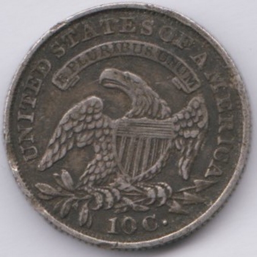76 - USA 1832 Dime, reduced size issue, Liberty, cap, VF