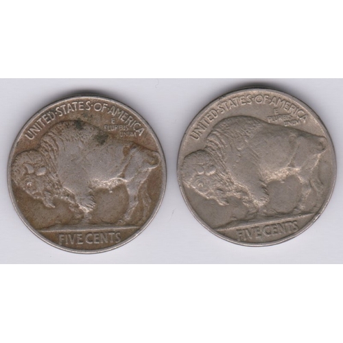 77 - USA 1913 Nickel AVF, and 1935 fine (2)
