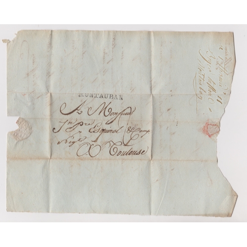 808 - France 1802 Postal History EL dated 1 Thermidor II (19th July 1802), posted to Toulouse. Manuscript ... 