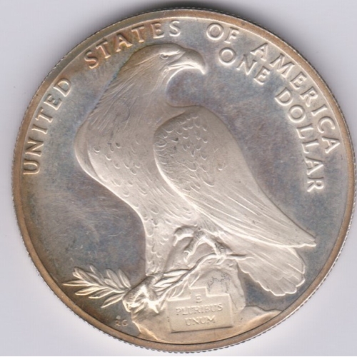 83 - USA 1984 Los Angeles Olympic Games Silver Proof Eagle Dollar, UNC