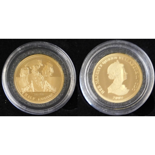 165 - Gold Trafalgar Half Guinea 22ct (4.29) proof, Tristan for Cunha struck to celebrate the 250th Annive... 