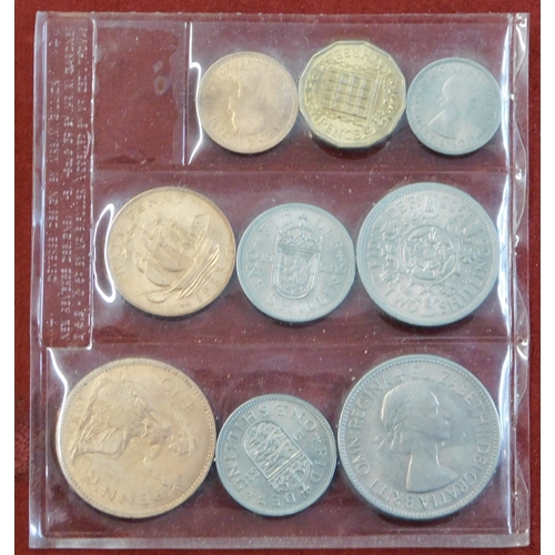 172 - 1983 Currency Set, Halfcrown to farthing as issued in plastic UNC Cat £15  (5 sets)