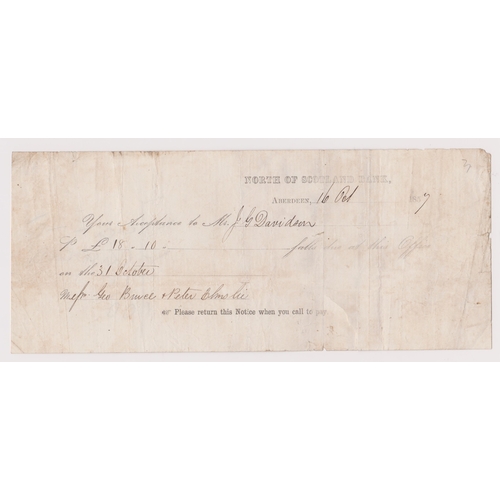 373 - North of Scotland Bank, Aberdeen, receipt E18-10-0 16th Oct 1857