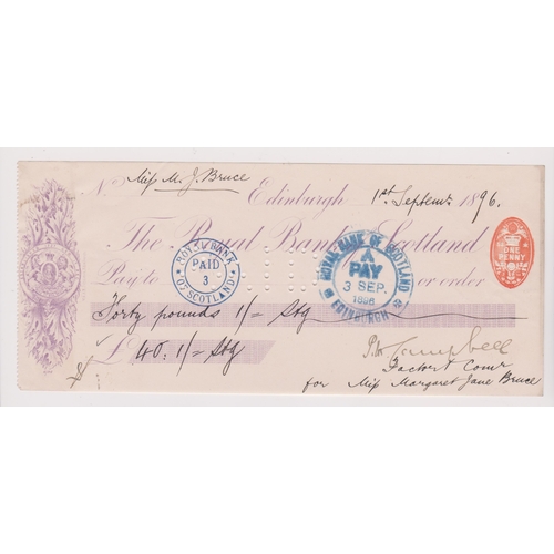 381 - Royal Bank of Scotland, Edinburgh, used order RO 23.7.94, mauve on white, printer W & A.K. Johnston ... 
