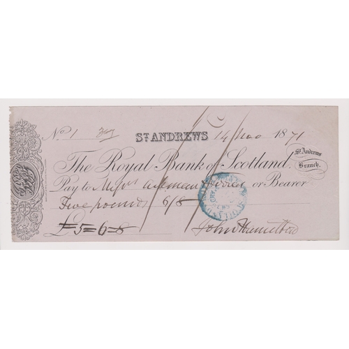 384 - Royal Bank of Scotland, St Andrews, used bearer CO 17.10.70, black on grey, printer Barclay & Fry