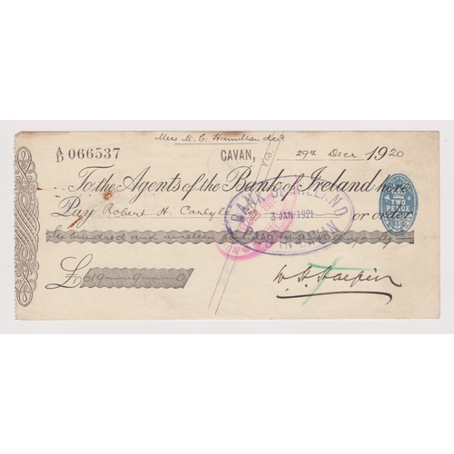 387 - Bank of Ireland, Cavan, paid order 27.3.19 black on white