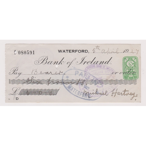401 - Bank of Ireland, Waterford, used order CO 21.11.25 black on white