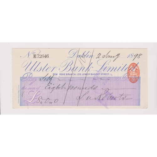 408 - Ulster Bank Limited, Dublin Pembroke Branch, used order RO 11.8.98, lilac on white printer Charles S... 
