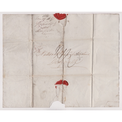 578 - Great Britain 1836 Postal History EL dated 28th July 1836, National Bank of Scotland, Edinburgh post... 