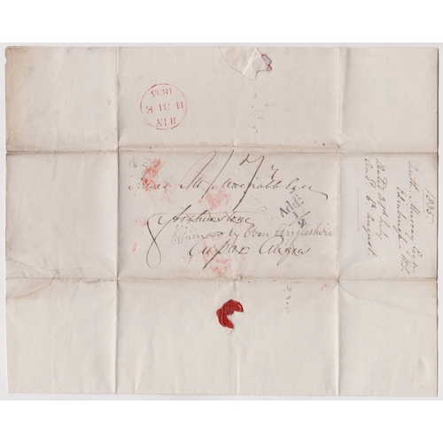 579 - Great Britain 1835 Postal History EL dated Edinburgh 31 July 1835 posted to Cupar Angus. Manuscript ... 