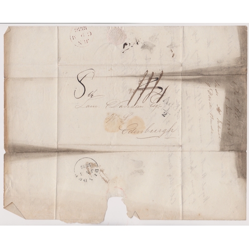 582 - Great Britain 1836 Postal History EL dated Dundee 8th June 1836, posted to Edinburgh. Manuscript 8 b... 