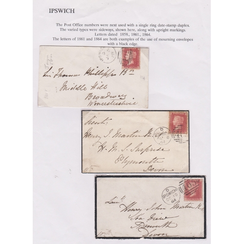 588 - Great Britain 1858-1948 group of Ipswich and Haverhill cancelled items comprising of four envelopes,... 