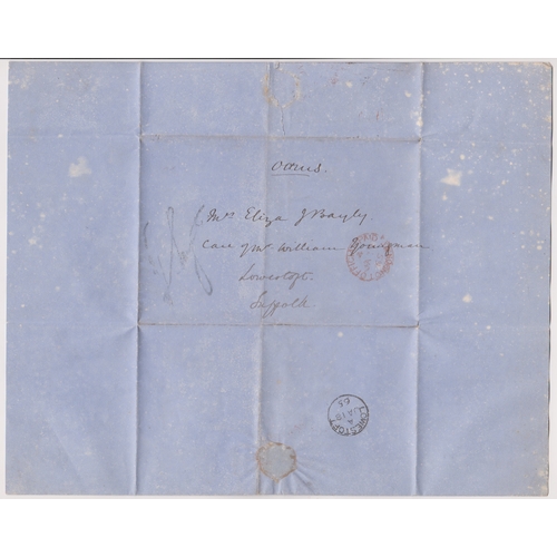 591 - Great Britain 1865 Postal History EL Inland Revenue final demand notice dated London WC. 16 Jan 1865... 