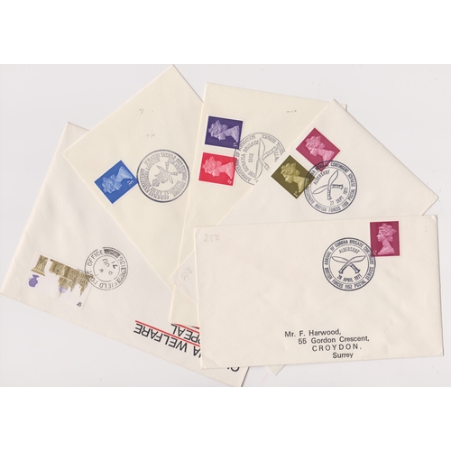 637 - Great Britain 1971-1972 group of four envelopes relating to Gurkha Brigade arrival performance at Ro... 