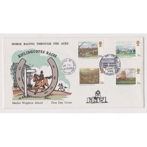 640 - Great Britain FDC 1979 (6 June) Horse Racing set on Kiplingcotes Races official FDC with England's o... 