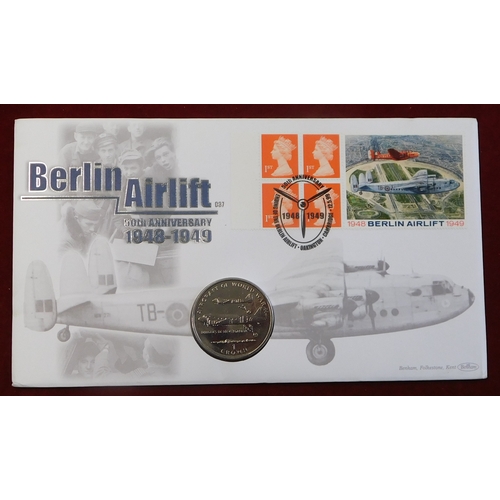 655 - Great Britain 1999 50th anniv of the Berlin airlift group of four limited edition Benham covers with... 