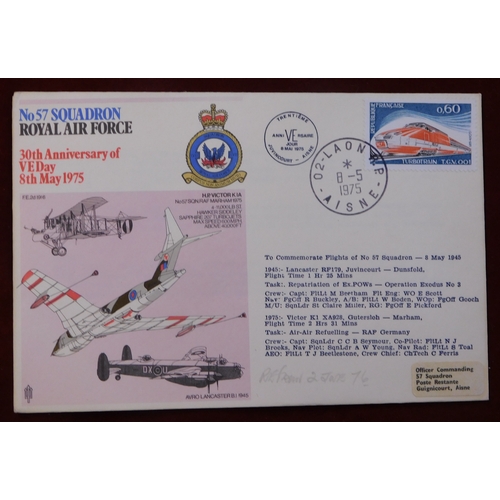 664 - Great Britain 1972-1985 Group of 10 RAF Museum Royal Air Force Squadron flown covers most signed can... 