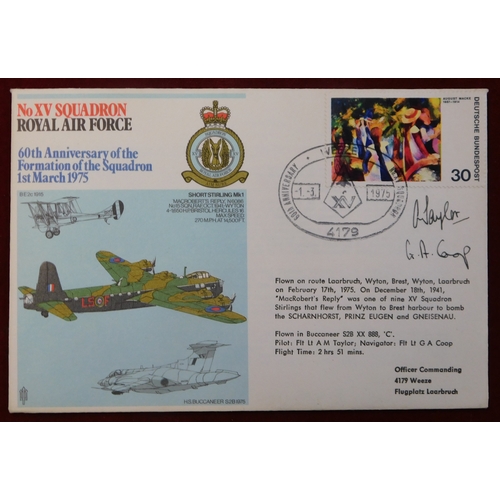 669 - Great Britain Postal History group of 10 RAF Museum covers all flown and signed featuring Pilots and... 