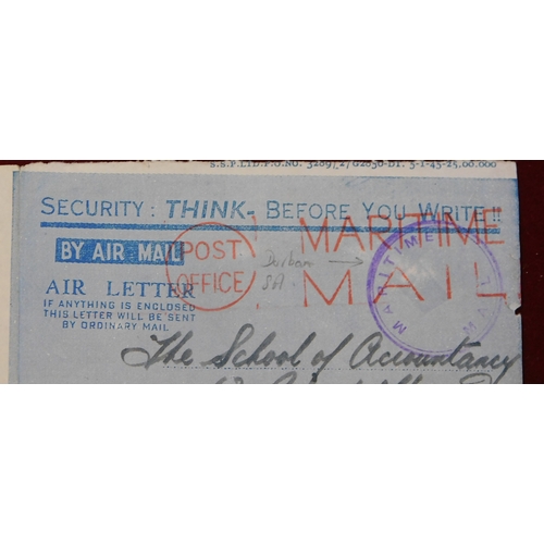 679 - Great Britain forces Mail - Forces Air Letter posted to Glasgow, cancelled Maritime Mail posted from... 