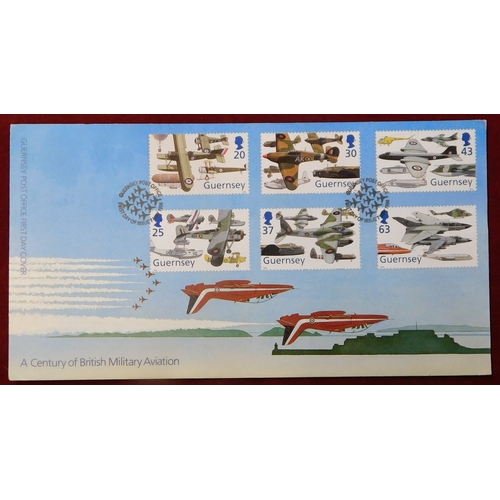 683 - Aviation covers 5 - Gambia m/sheet u/m, Guyana sheetlet u/m and x2 u/m sets in strips Italy and Port... 