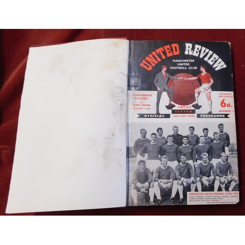 1 - Manchester United Bound Volume from the 1962/63. Formerly the property of Sir Matt Busby sold by Sir... 