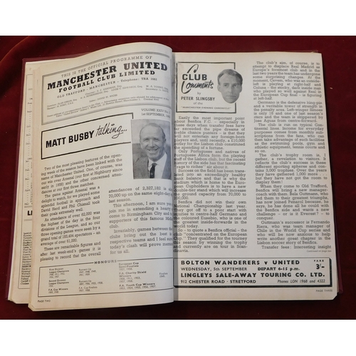 1 - Manchester United Bound Volume from the 1962/63. Formerly the property of Sir Matt Busby sold by Sir... 