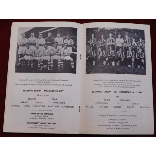 175 - Programme San Francisco All-Stars v Manchester City at the Kezar Stadium in San Francisco 4th June 1... 