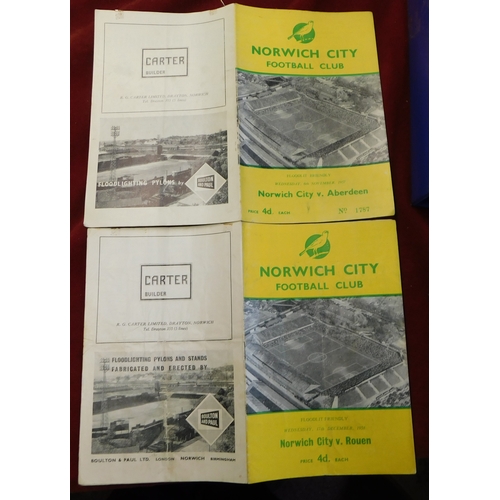 176 - A collection of 33 Norwich City home programmes 1948/49-1998/99 the vast majority being in the 1940s... 