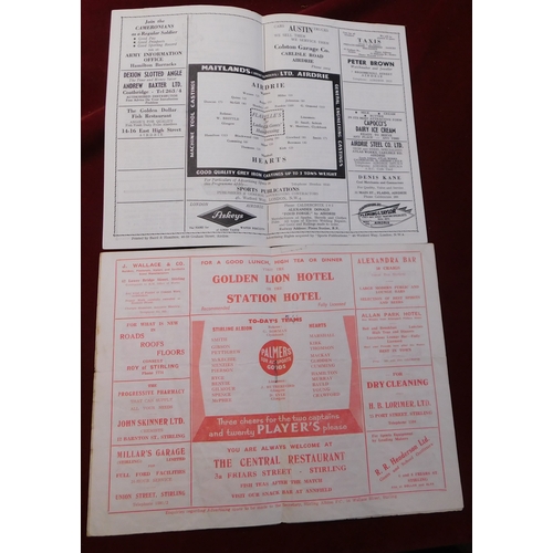 178 - A collection of 6 Hearts programmes. 4 Homes v Partick Thistle 1952/53, Rangers 1958/59, Celtic 1959... 