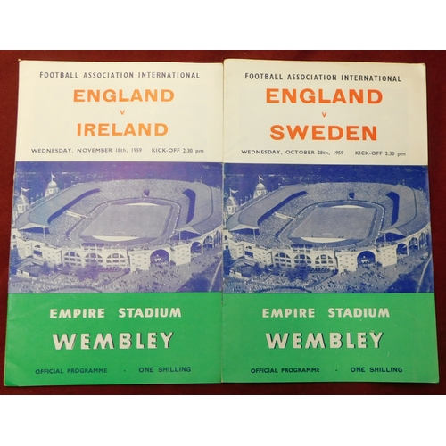 180 - A collection of 26 programmes almost all Big match starting from the 1940s England v Ireland Amateur... 