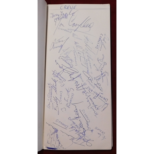 181 - An autograph book with 120+ autographs from the 1959/60 and 1960/61 seasons  featuring many clubs su... 