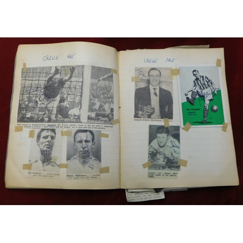 182 - A collection of 4 scrap books from the late 1950s with action pictures and team photos some from new... 