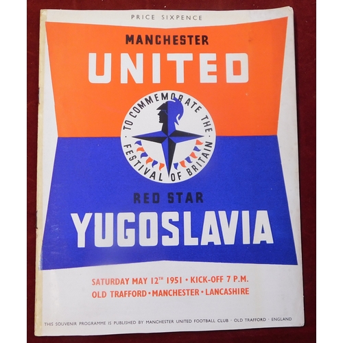 2 - Programme Manchester United v Red Star Belgrade Festival of Britain match 12th May 1951. Score, scor... 