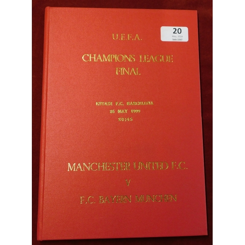 20 - Bound programme for the Manchester United v Bayern Munich Champions League Final in Barcelona 26th M... 