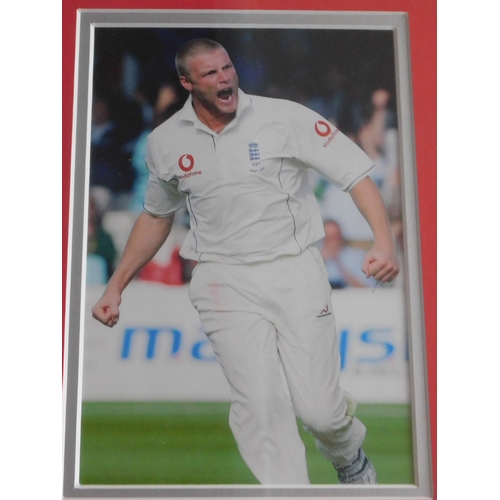 201 - Andrew Flintoff Framed, signed England one day shirt, 2005-06, nice example. Buyer collects