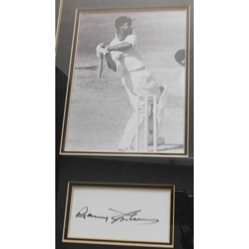 203 - Signed Cricket Photo, Viv Richard Hadlee framed,  this item comes with a full Certificate of Authent... 