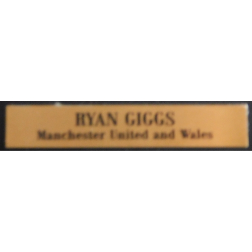 206 - Framed signed Ryan Giggs shirt. Buyer collects