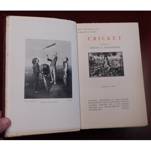 215 - Cricket - 'Country Life' Library of sport, pub Newness 1907 (M/B), well illustrated some foxing to p... 